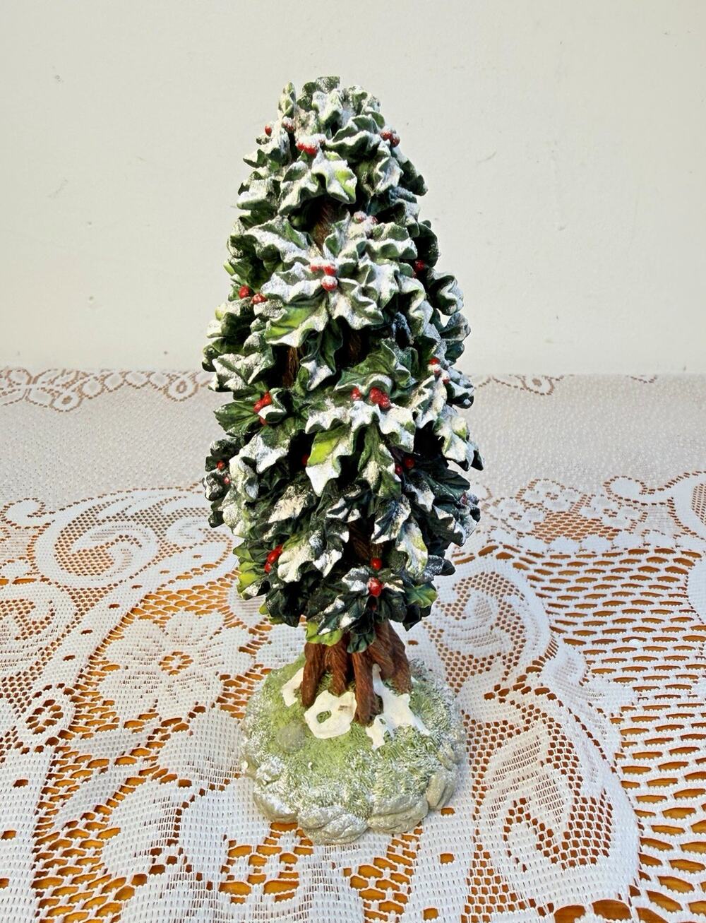 Department 56 Village Holly Decorated Christmas Tree Artificial Door Decoration